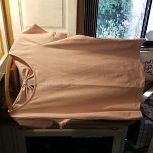 Sz XL NWOT Pink Cotton Cutout Top